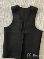 img 1 attached to Enhance Your Workout With Wonderience Sauna Suit: Men'S Neoprene Sweat Vest And Adjustable Waist Trimmer Belt review by Kevin Duhon