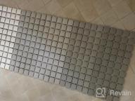 img 1 attached to Secure Your Shower With Extra Long Non-Slip Bath Mat - 34 X 15.4 Inch - Gradient Gray review by Erika Carroll