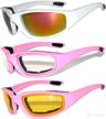motorcycle glasses goggles protection mp 3pairs clear silver yellow logo
