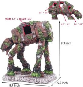 img 3 attached to Ulifery Robot Dog - Unique Walking Land Tank Decor for Alien Fish: Betta Large Aquarium Ornament