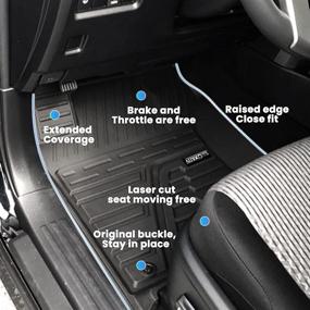 img 1 attached to 🚗 All-Weather TPE Floor Mats for Toyota 4Runner 2013-2022 & Lexus GX460 2014-2022 - Waterproof, Non-Slip, Odorless - Front & Rear Interior Accessories