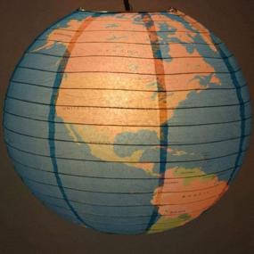 img 3 attached to 14 Inch World Map Paper Lantern From Quasimoon At PaperLanternStore.Com