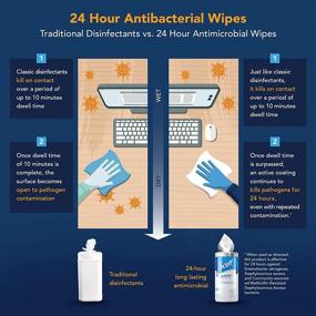 img 1 attached to 🧼 Scott 24 Hour Sanitizing Wipes - Multi-Surface Cleaning & Disinfection, Long-lasting Continuous Sanitization - 150 Wipes (2 Canisters x 75 Count)