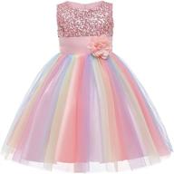 🌈 stylish sleeveless rainbow wedding girls' dress by uhnice logo