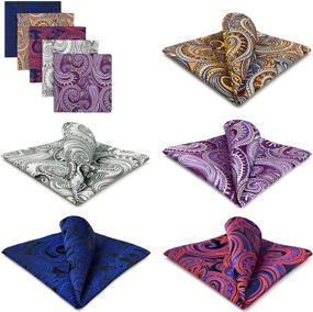 img 3 attached to 👔 Assorted Pocket Squares: Stylish Men's Handkerchiefs for Fashionable Accessories