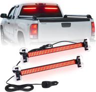 xridonsen 2-in-1 traffic advisor strobe lights bar: interior red windshield lights for volunteer law enforcement vehicles & trucks logo