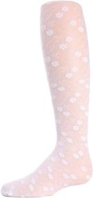 img 4 attached to MeMoi Floral Tights Girls Sheer Girls' Clothing - Socks & Tights