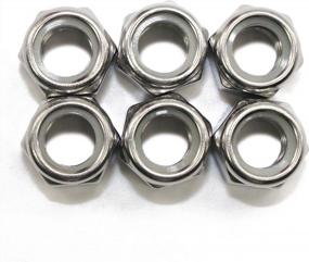 img 1 attached to Pack Of 50 Stainless Steel 5/16-Inch Standard (SAE) Nylon Insert Lock Nuts By Fullerkreg