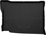 🚗 mixsuper custom fit all weather cargo liner for 2021-2022 jeep wrangler 4xe (excluding 2 door and jl unlimited models) - rear trunk floor mat logo