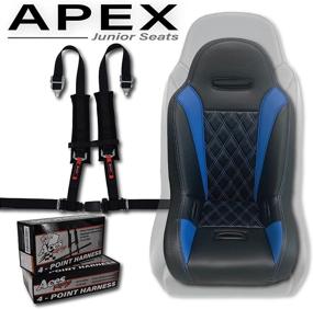 img 4 attached to UTV Junior Seat (Fits Stock And Aftermarket Seats) (Blue - 4 Point Harness)