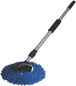 img 1 attached to 🧹 Carrand 93303 9-inch 2-in-1 Chenille Microfiber Wash Mop with 48-inch Extension Pole