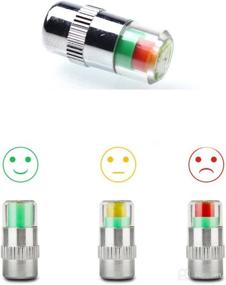 img 1 attached to ANKI HAPPIGO Automotive Tire Pressure Monitor Valve Stem Caps Sensor – 4Pcs with Eye-Catching 3 Color Indicator Alert