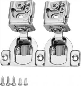 img 4 attached to Upgrade Your Kitchen With 10 Soft Close Cabinet Door Hinges In Brushed Nickel & Stainless Steel By Goldenwarm