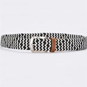 img 2 attached to Braided Elastic Multicolor Stretch Buckle Women's Accessories ~ Belts