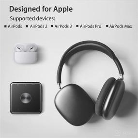 img 2 attached to Enhance Your Listening Experience with Kipcush White Noise Bluetooth Transmitter & High Fidelity Soundtracks, Exclusively for Apple Earphones - Portable & Rechargeable