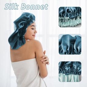 img 2 attached to Ultimate Sleep Protection: Satin And Silk Bonnets For Women With Natural Hair