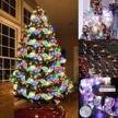 2pcs silver ribbon colorful lights for christmas decorations, 32.8ft (2x16.4ft) 100 led 3aa battery operated powered xmas tree decorations christmas ribbon fairy lights indoor outdoor decor new year logo