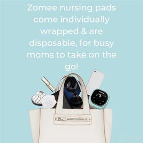 img 1 attached to 🍼 Zomee Nursing Pads 100 Count - Disposable Breastfeeding Pads, Ultra Absorbent, Leak Proof Design, Individually Wrapped, BPA Free