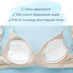 img 2 attached to 🍼 Zomee Nursing Pads 100 Count - Disposable Breastfeeding Pads, Ultra Absorbent, Leak Proof Design, Individually Wrapped, BPA Free