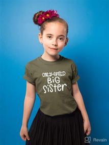 img 2 attached to 👶 Olive Loves Apple: Cute Sibling Announcement Shirts for Baby and Toddler Girls