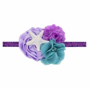 img 2 attached to Fish Scale Bowknot Mermaid Turban Headband with Knotted Hair bow Band JB33 (BC3) for Babies