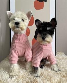 img 3 attached to 🐶 KILLUA Knitted Dog Pajamas Sweater - Turtleneck Winter Clothes for Puppy, Thermal Doggie Knitwear, Pet Coats & Cat Apparel