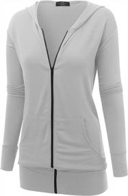 img 3 attached to Women'S Lightweight Zip-Up Hoodie Jacket By Johnny