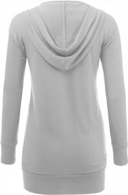 img 2 attached to Women'S Lightweight Zip-Up Hoodie Jacket By Johnny