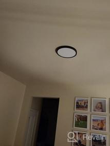 img 5 attached to TALOYA 12In LED Ceiling Light - 200W Equivalent, 3 Color Temperatures, Black Shell 1-Pack