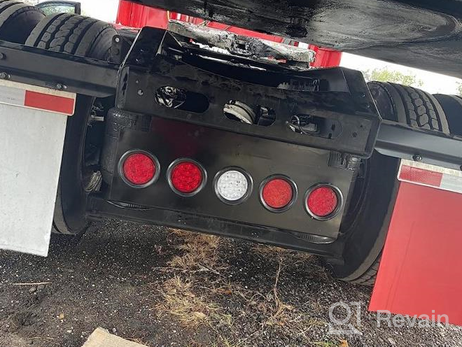 img 1 attached to 4 LIMICAR LED Trailer Tail Lights W/Grommet Plug - 12 Red & 2 White Stop Turn Signal Brake Lights For Tractor, Truck, Bus, Lorries RV review by Justin Bradford