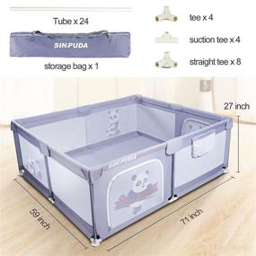 img 3 attached to Playpen SINPUDA Portable Anti Fall Toddlers Nursery