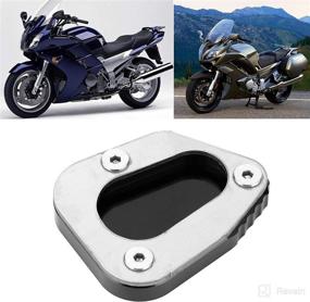 img 1 attached to 🏍️ Qiilu Motorcycle Kickstand Extender Foot with Anti-Slip Side Stand Extension Pad - Perfect fit for FJR1300 FJR1300A/AS