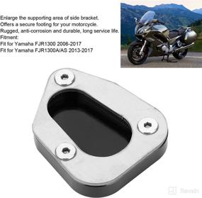 img 2 attached to 🏍️ Qiilu Motorcycle Kickstand Extender Foot with Anti-Slip Side Stand Extension Pad - Perfect fit for FJR1300 FJR1300A/AS