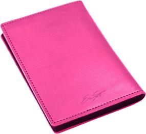 img 1 attached to 📔 Genuine Leather Vaccination Passport Holder/Cover - Stylish Colors: Pink, Red, Purple, Teal, Orange, Blue (Pink)