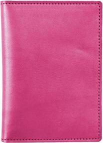 img 2 attached to 📔 Genuine Leather Vaccination Passport Holder/Cover - Stylish Colors: Pink, Red, Purple, Teal, Orange, Blue (Pink)