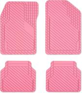 🚗 baselayer cut-to-fit™ pink 4-piece car mat set - waterproof floor mats for most vehicles, all-weather protection - made in usa logo