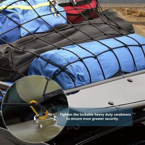 img 3 attached to High-Quality 4' x 6' Cargo Net: Stretches to 8' x 12' with 16 Metal Carabiners