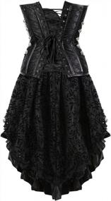 img 2 attached to Women'S Gothic Burlesque Corset Dress: Kranchungel Steampunk Renaissance Skirt Costume