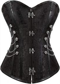 img 1 attached to Women'S Gothic Burlesque Corset Dress: Kranchungel Steampunk Renaissance Skirt Costume