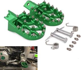 img 4 attached to AnXin Foot Pegs Motorcycle Universal CNC Footpeg Footrest For CRF XR KLX 50 70 110 M2R SDG DHZ KAYO Pit Bike Green
