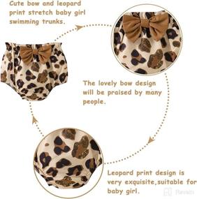 img 1 attached to 🩱 Adorable 3Pcs Baby Girl Bikini Swimsuit Set - Halter Tube, Bowknot, Leopard Print Summer Outfits