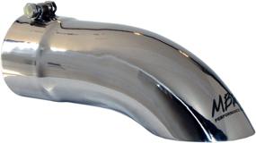 img 1 attached to 🔩 MBRP T5081 4" O.D. 4" Inlet 12" Length T304 Stainless Steel Turn Down Exhaust Tip - Performance Enhancing Stainless Steel Muffler Tip