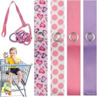 🍓 pbnj toy saver strap holder leash - set of 4 secure accessories (heart/dot/pink/lavender) логотип