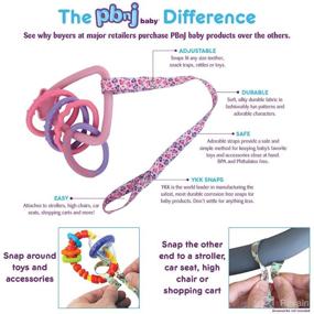 img 3 attached to 🍓 PBnJ Toy Saver Strap Holder Leash - Set of 4 Secure Accessories (Heart/Dot/Pink/Lavender)