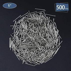 img 3 attached to Get Organized With 500Pcs 1 Inch Nickel Plated Hardware Nails For Easy Picture Hanging And Woodwork Jobs