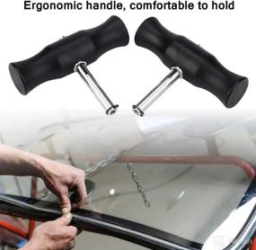 img 3 attached to 🚗 Acouto Car Windshield Removal Tool Kit: Advanced 3pc Auto Windshield Removal Set with Cutting Wire