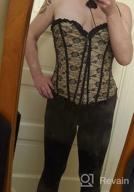 img 1 attached to Floral Lace Black Corset: Overbust Waist Cincher For Women'S Bustier Top review by Ginny Fidler
