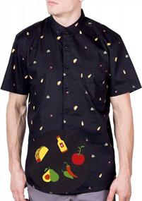 img 4 attached to Visive Mens Printed Button Down Shirts - Over 45 Unique Designs In Sizes Small To 4XL, Short Sleeves