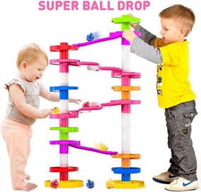 img 4 attached to Advanced Structures For Babies & Toddlers Ages 10 Months And Up - WEofferwhatYOUwant Super Ball Drop With Double Bridge & Spacers!