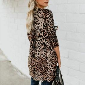 img 2 attached to Stylish And Comfortable Women'S Leopard Print Cardigan For Fall - Available In S-XXL Sizes